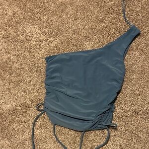 Papaya Light Blue one shoulder Top